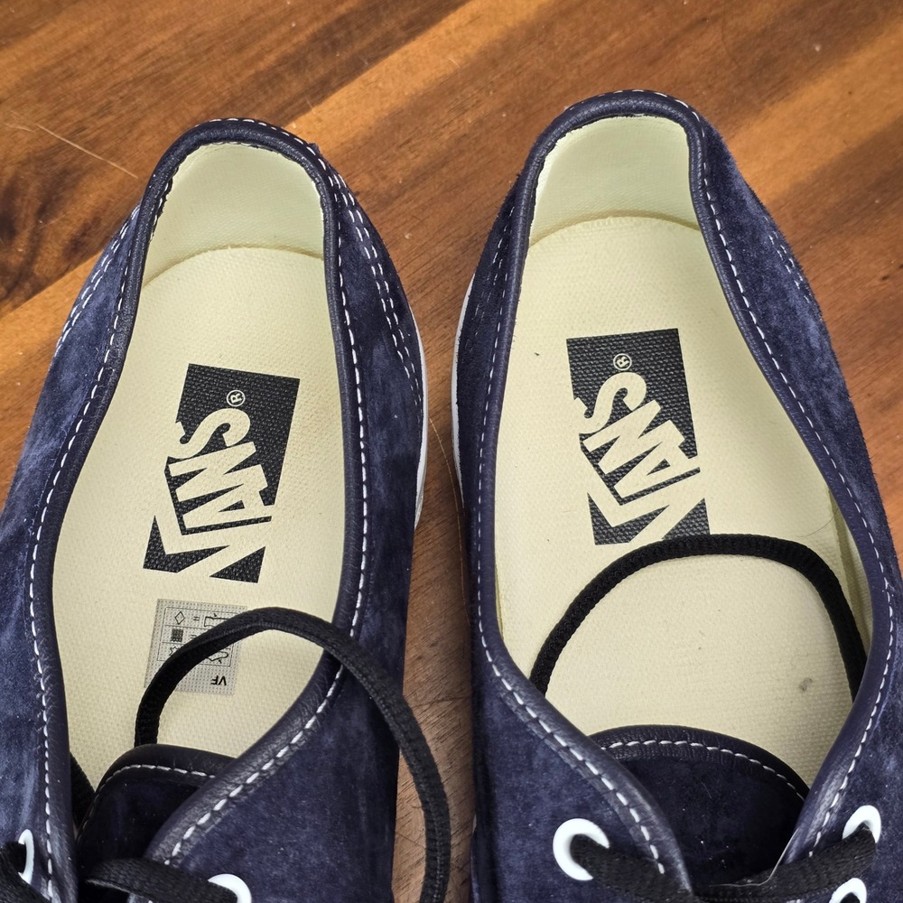 Vans Authentic Navy Blue Suede Low Top Sneakers Mens 11.5 507452 Skate Shoes - Picture 7 of 15